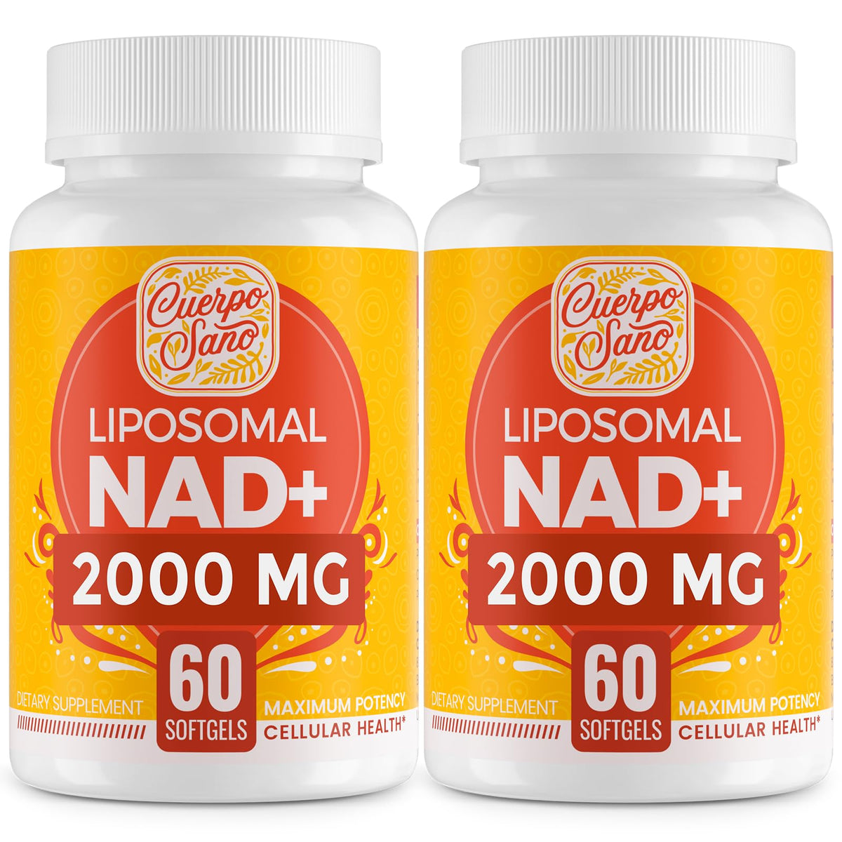 Cuerpo Sano NAD2000mg cápsulas liposomales que favorecen la absorción.