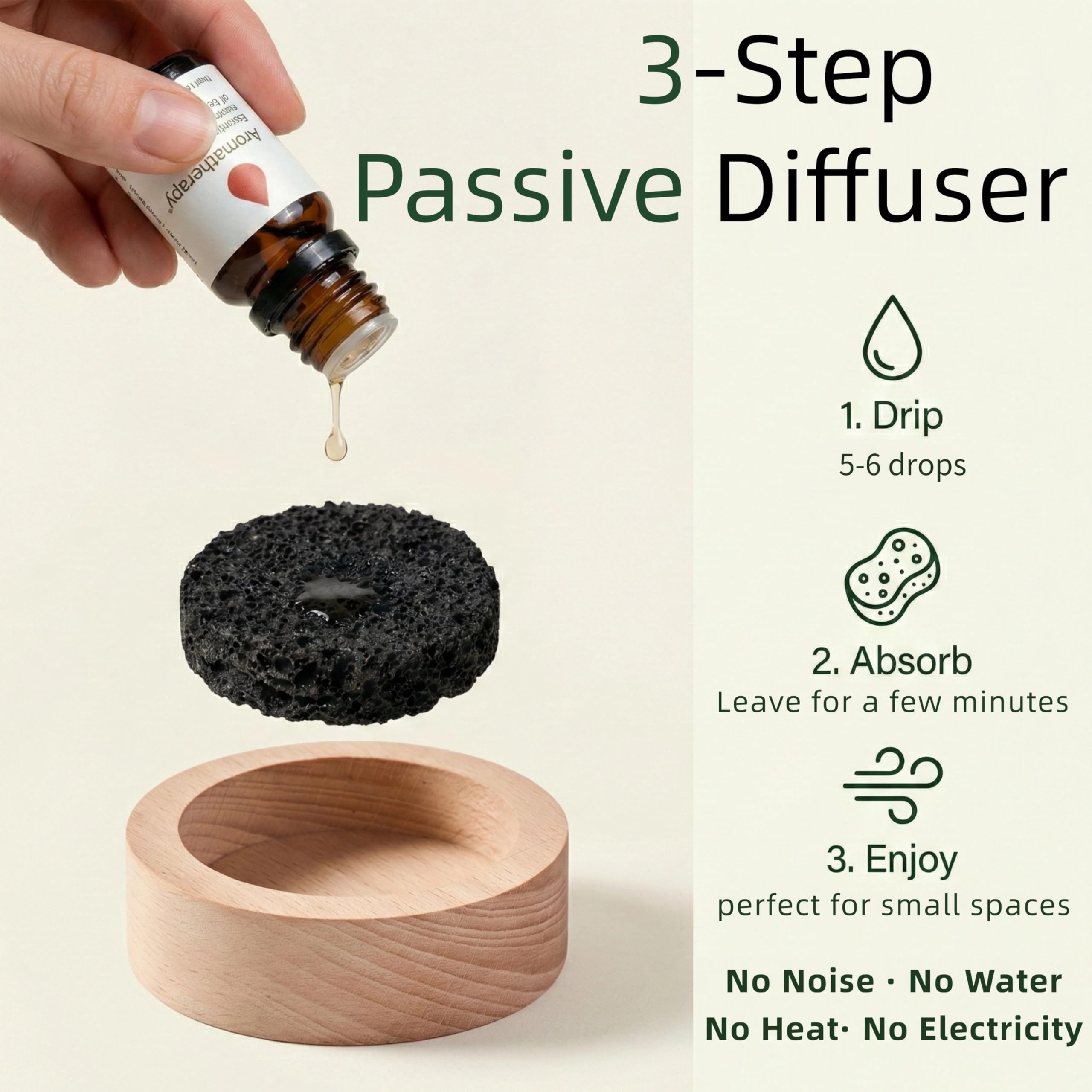 CUIYKAI difusor lava textura porosa que retiene aceites