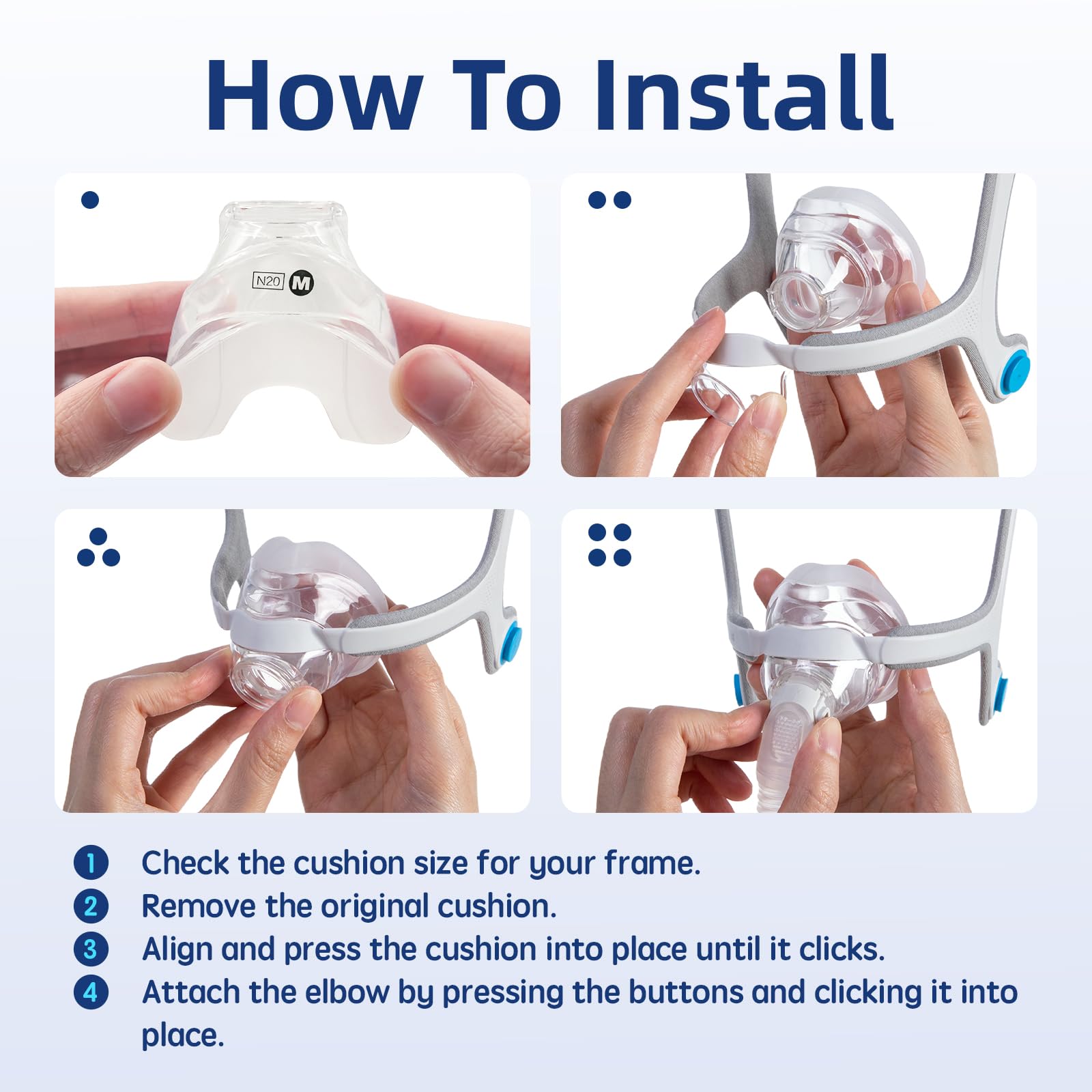 Cojín nasal CUORD 2-pack, práctico para repuestos.