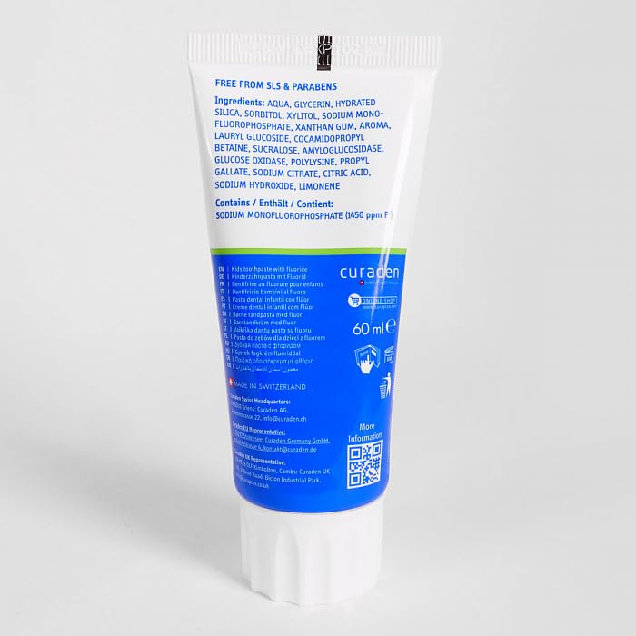Curaprox Kids 1450, dientes de leche protegidos, sabor suave
