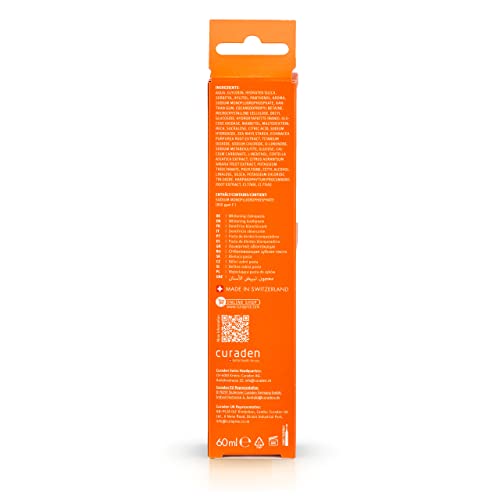 Curaprox Fórmula enzimática para limpieza suave y cuidado del esmalte.