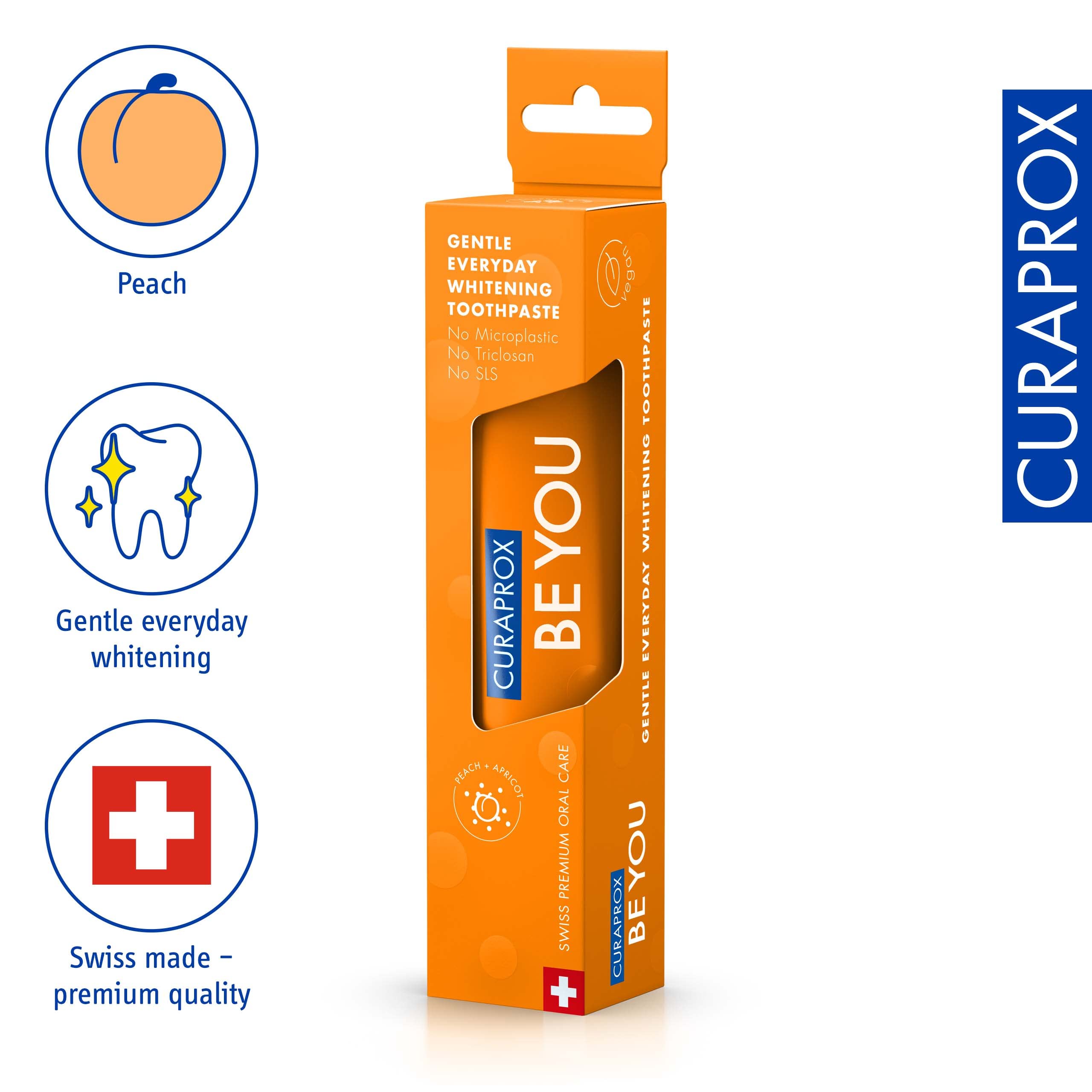 Curaprox Extractos naturales para encías saludables y confort bucal.