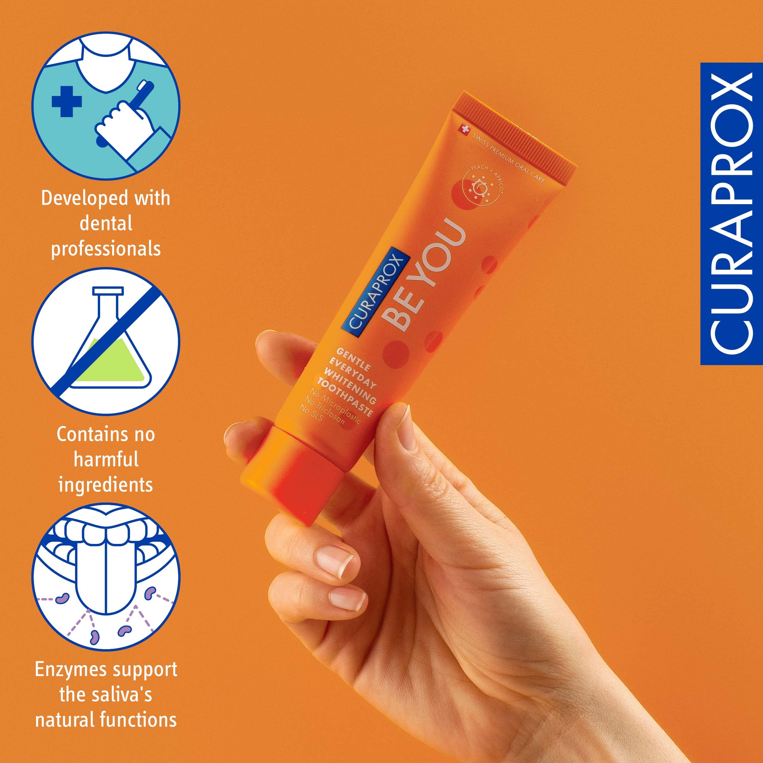 Curaprox Protección de encías con ingredientes naturales y suave acción.