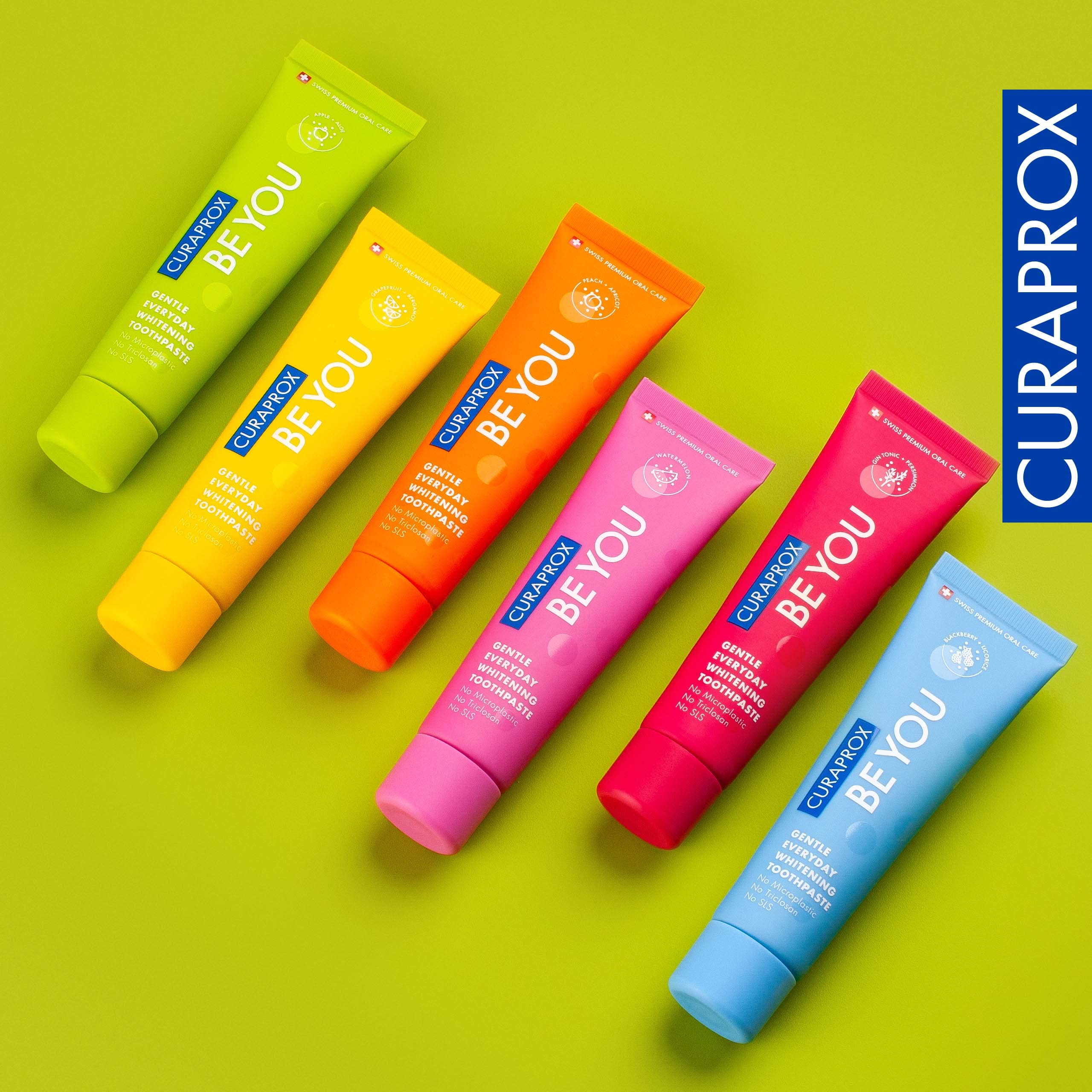 Curaprox Tubo de 60 ml para uso diario y viaje.