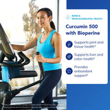 Cápsulas Curcumin 500 con Bioperine para mejor absorción.