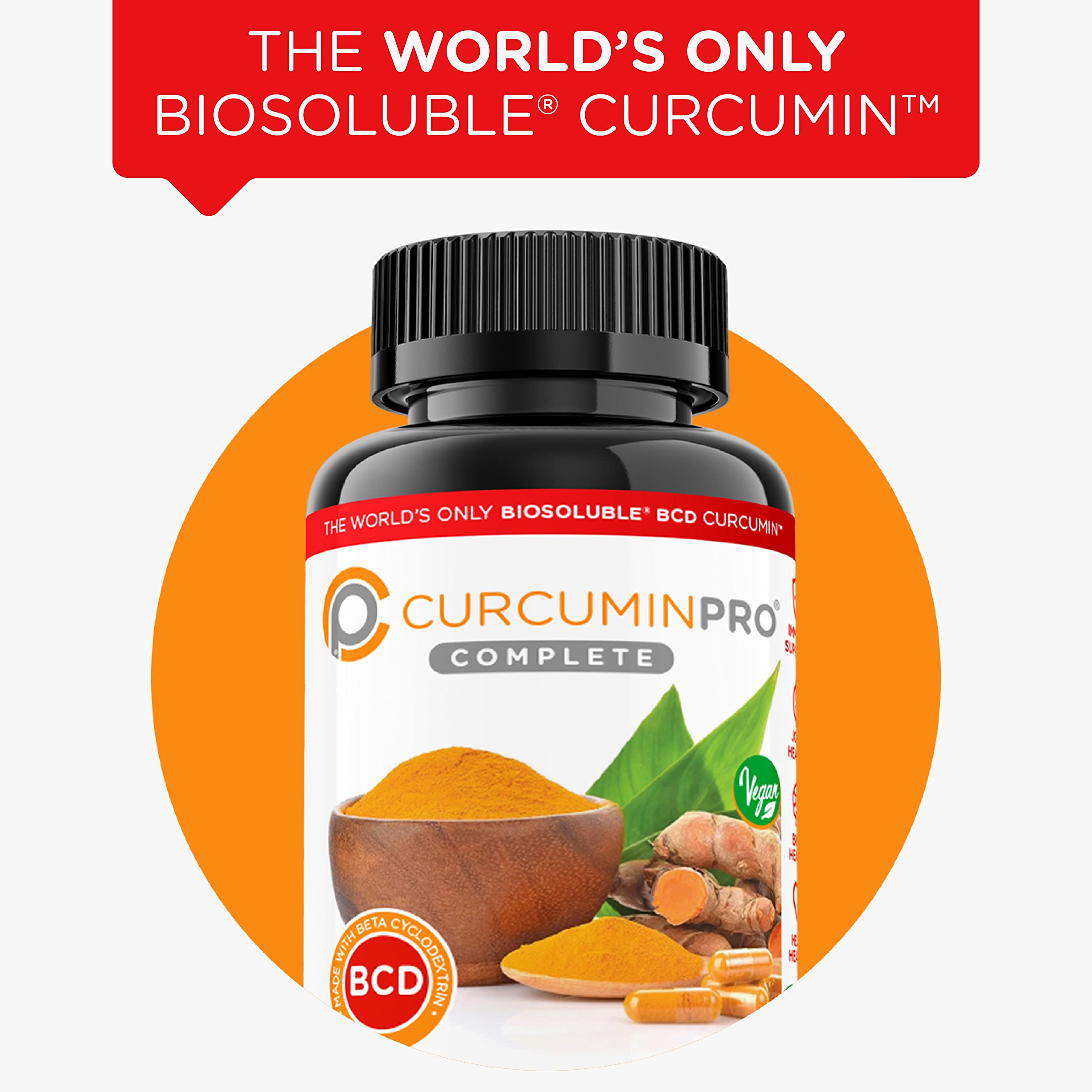 CurcuminPro Complete BCD: cápsulas veganas con absorción mejorada para bienestar diario.