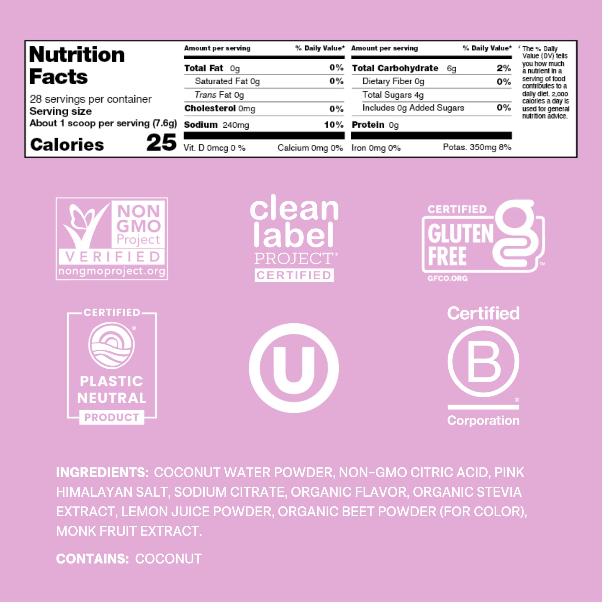 Cure Hydration cuchara medidora para porción ideal de hidratación.
