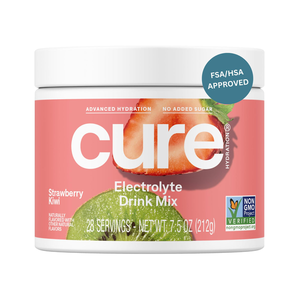 Cure Hydration: bote 28 porciones sabor fresa kiwi, hidratación rápida para entrenamientos