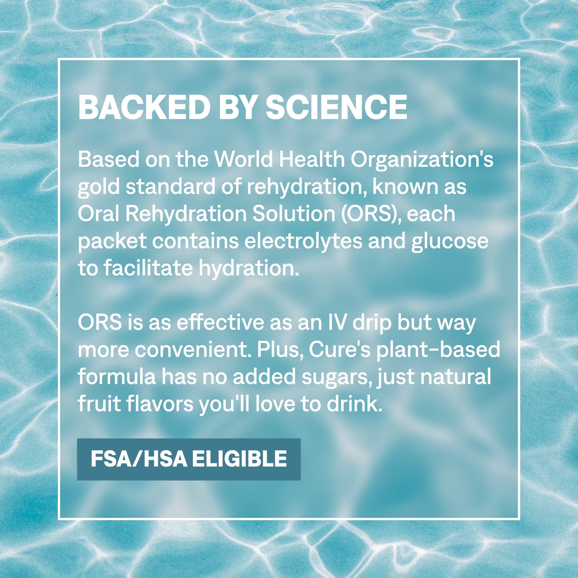 Cure Hydration etiqueta vegana y certificaciones que inspiran confianza