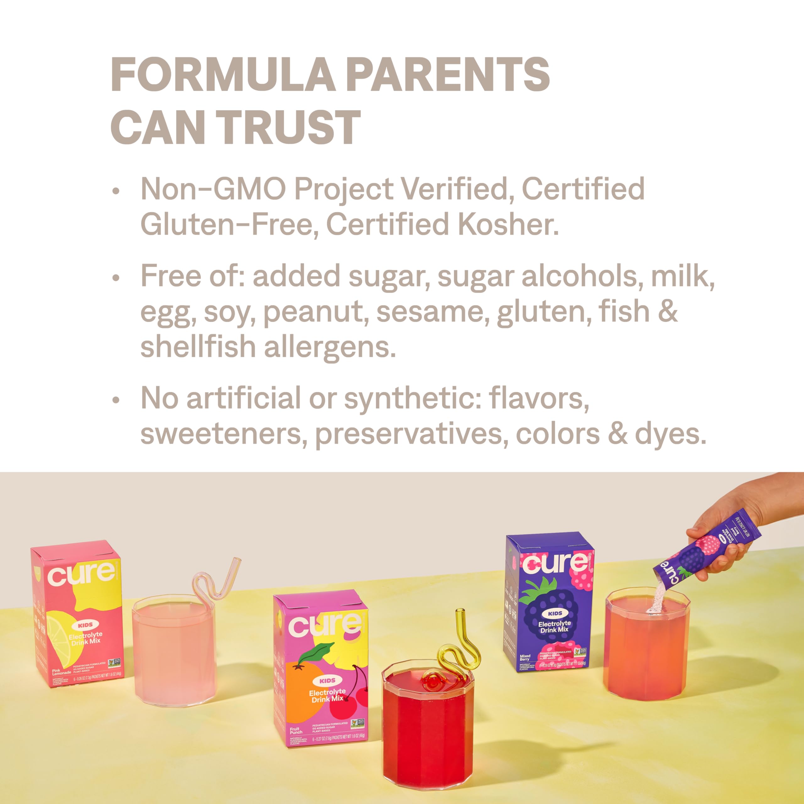 Cure Hydration para deporte o juego, favorece la hidratación
