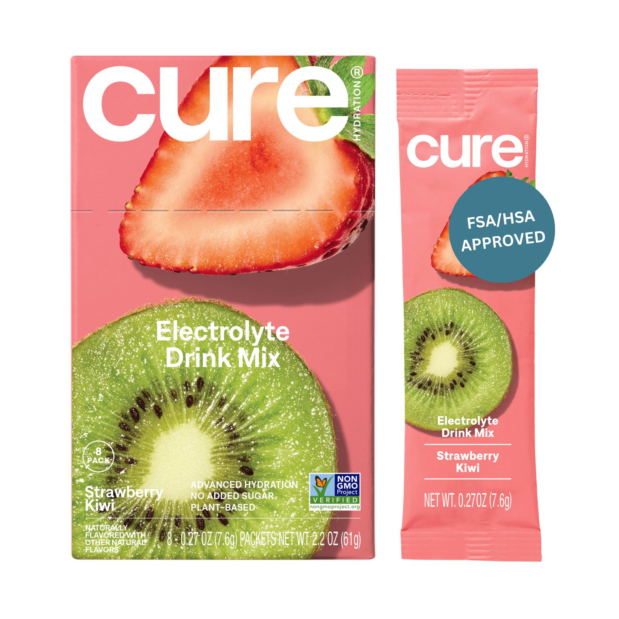 Cure Hydration polvo en paquete para hidratación rápida durante el día.