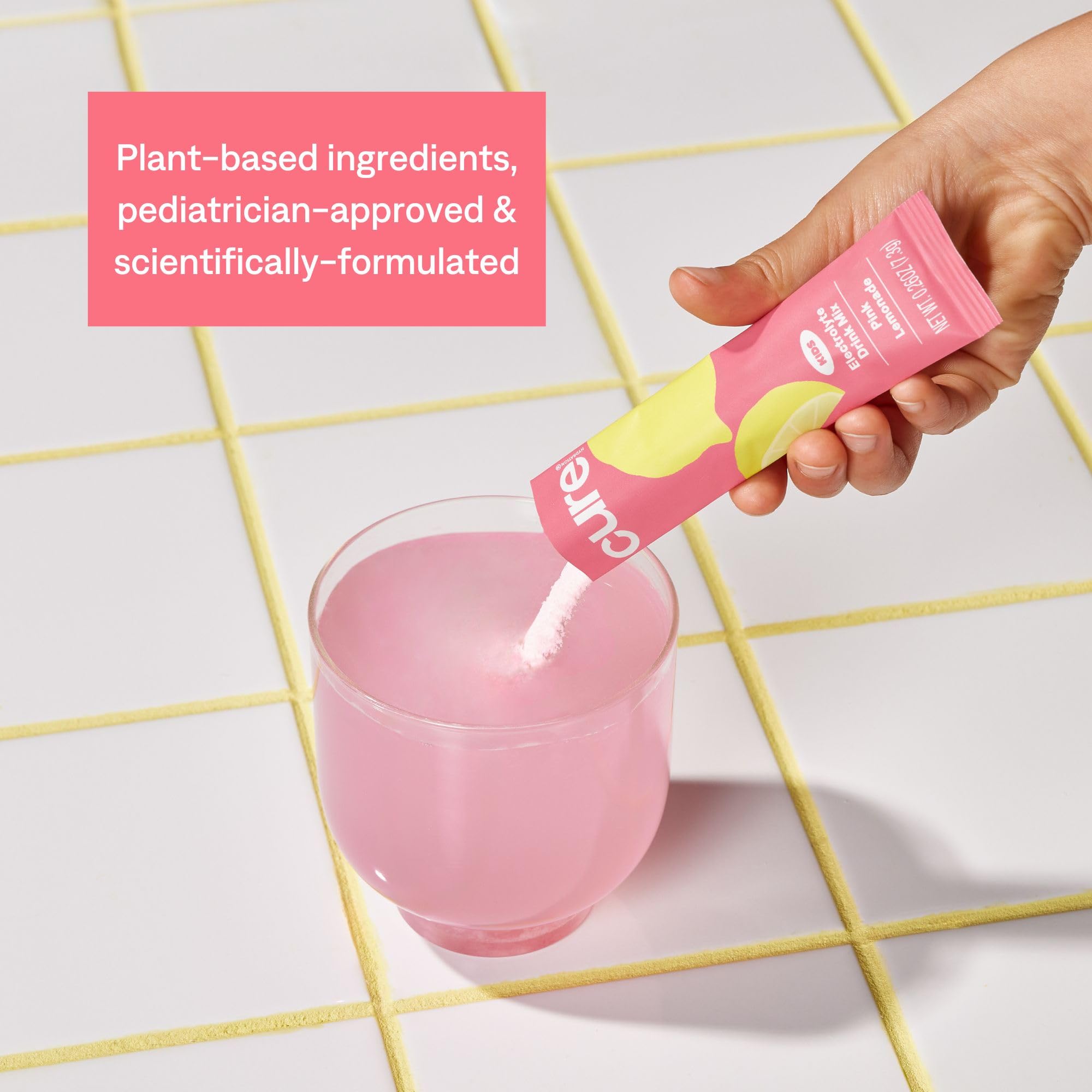 Cure Hydration sin azucar añadida, fórmula limpia para la hidratación diaria infantil.