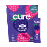 Cure Hydration sobre para nino, sabor mezcla frutas rojas, hidratación diaria sin azúcar