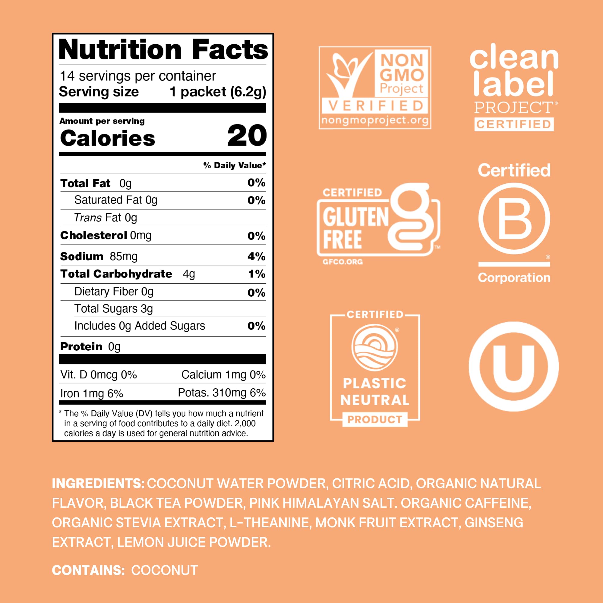 Cure Hydration melocotón: sobres disolviéndose en agua para empezar.