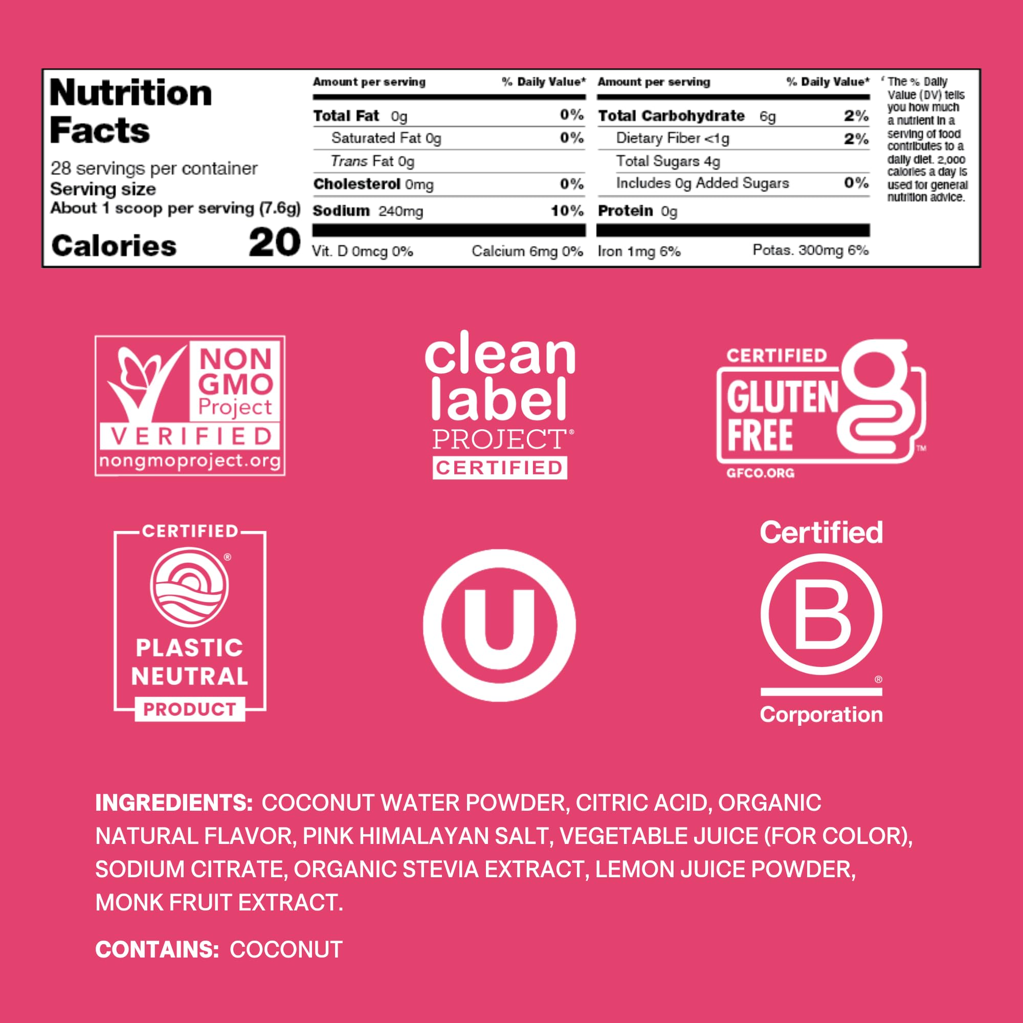 Cure Hydration: vaso con Tropical Punch disuelto para reponer electrolitos tras la actividad