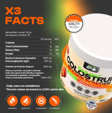 Cure24 Colostro Bovina X3, cucharada medida, fácil de mezclar en batidos.