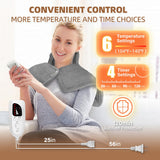 Curety Almohadilla de calor para cuello y hombros en uso, se adapta al contorno.