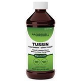 CUREWELL Tussin: botella volcada para dosificación fácil y precisa
