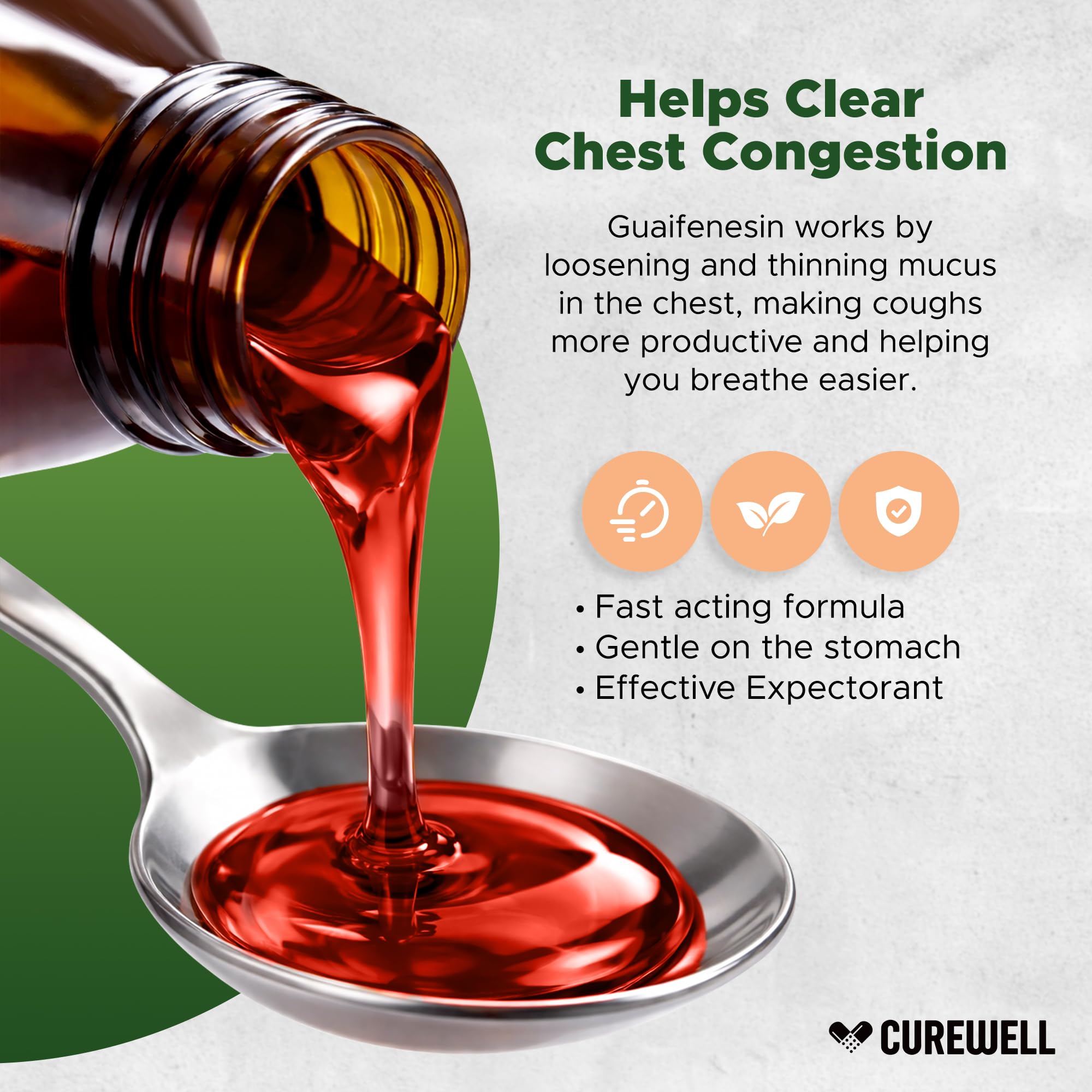CUREWELL Tussin: medición precisa con vaso para dosis conveniente
