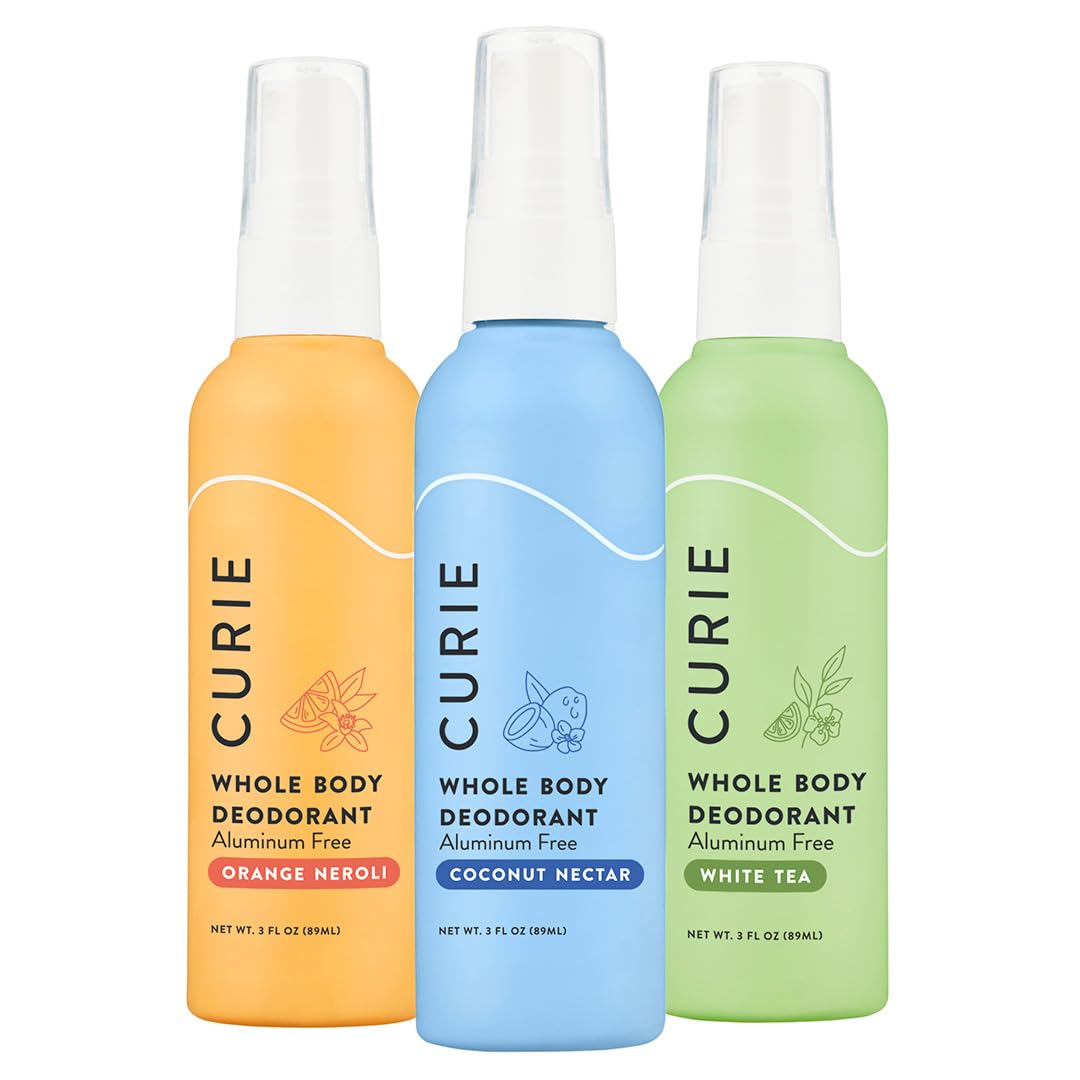 Curie Variedad 3pk de botellas para frescura diaria en todo el cuerpo.