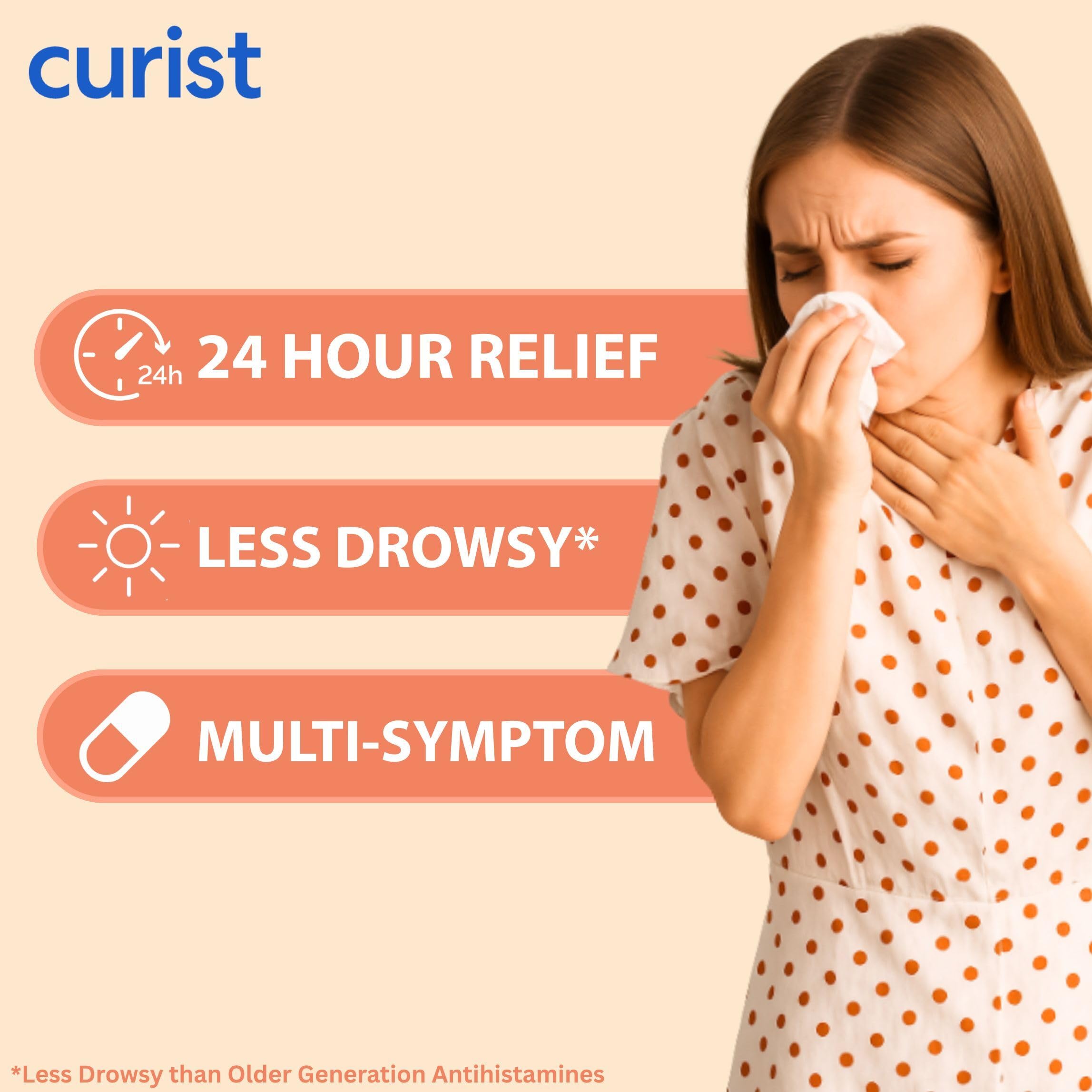 Curist ingrediente activo levocetirizina dihidrocloruro visible en etiqueta.