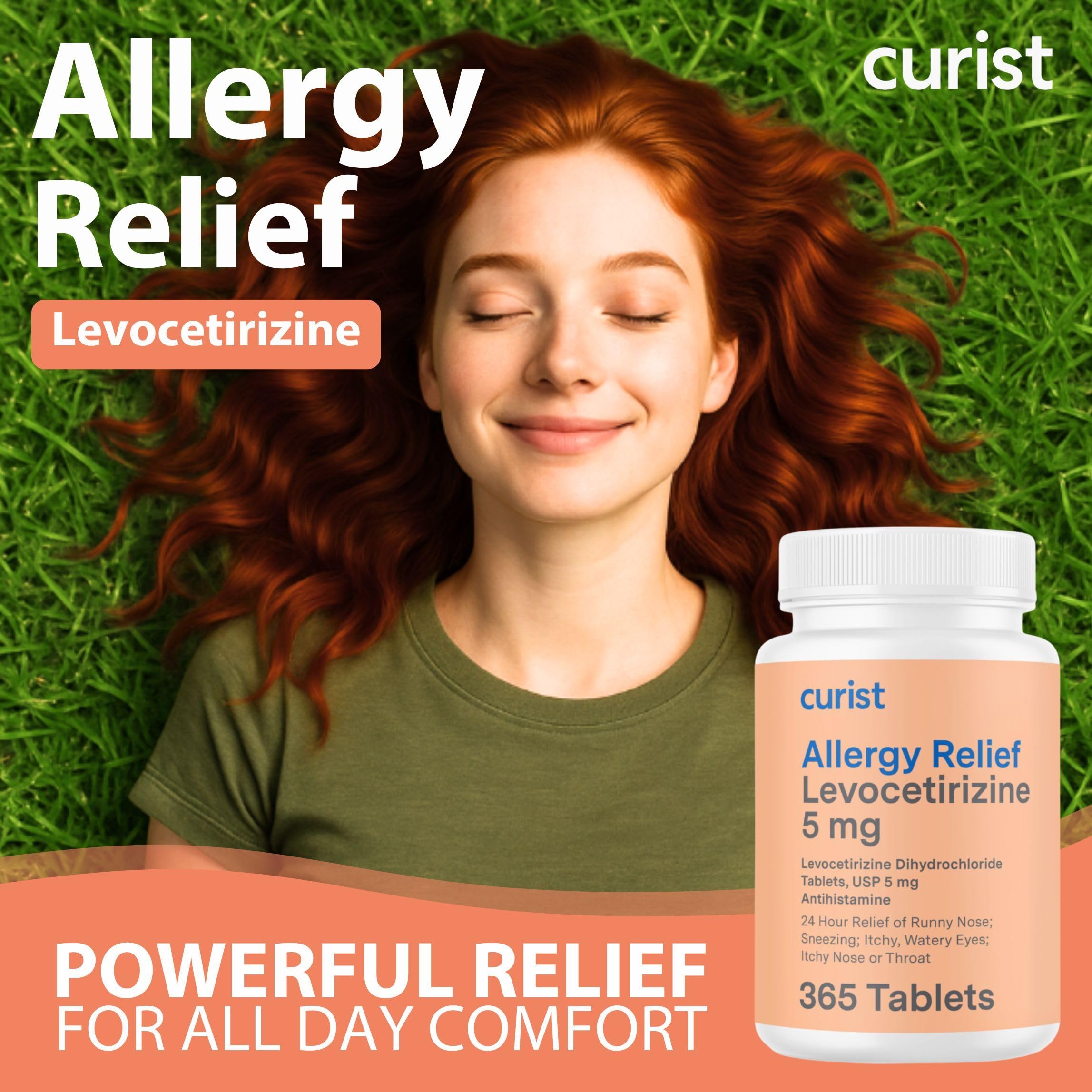 Curist envase bulk de 365 días para alivio diario de alergia.