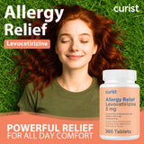 Curist envase bulk de 365 días para alivio diario de alergia.