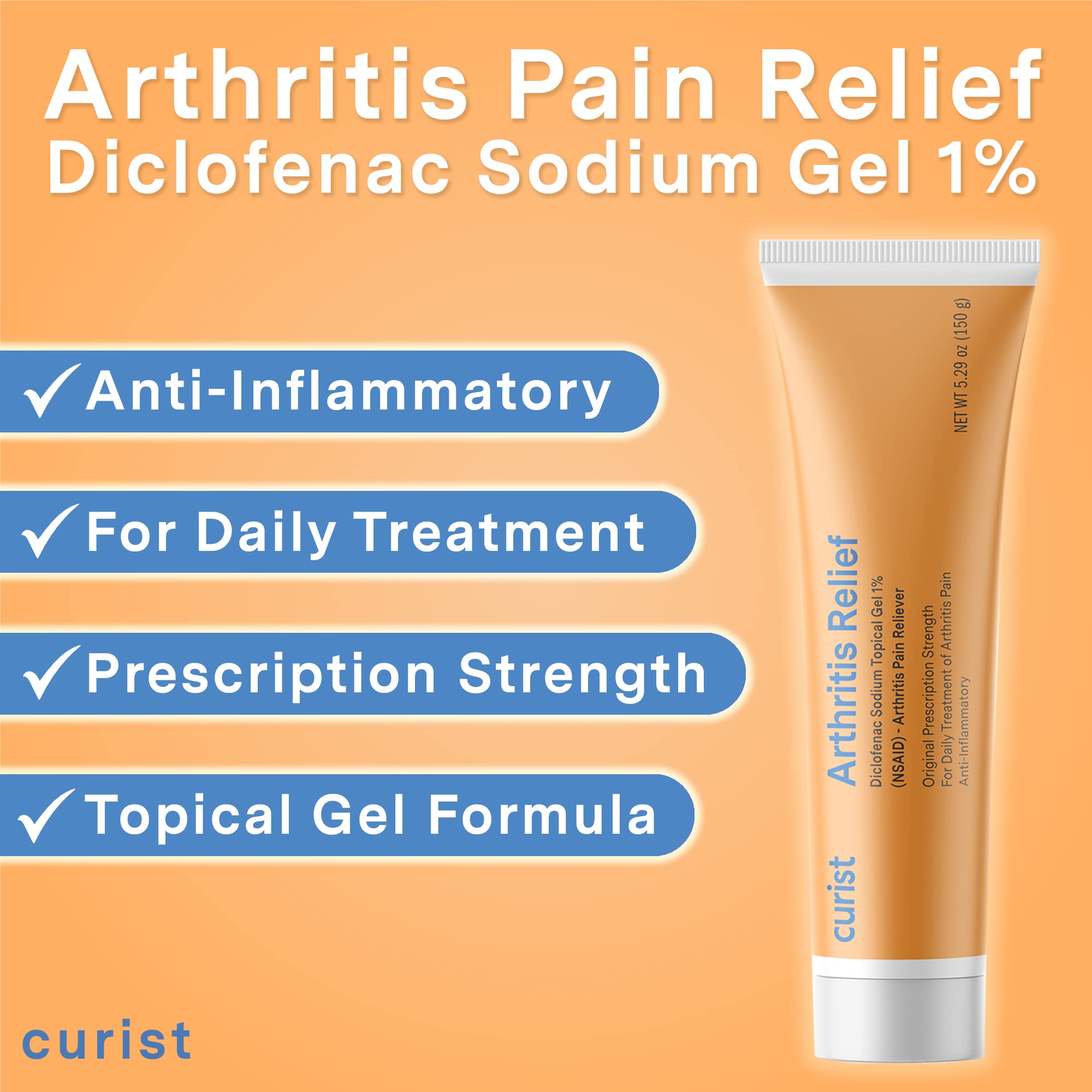 Curist gel para dolor en rodillas, alivio directo.