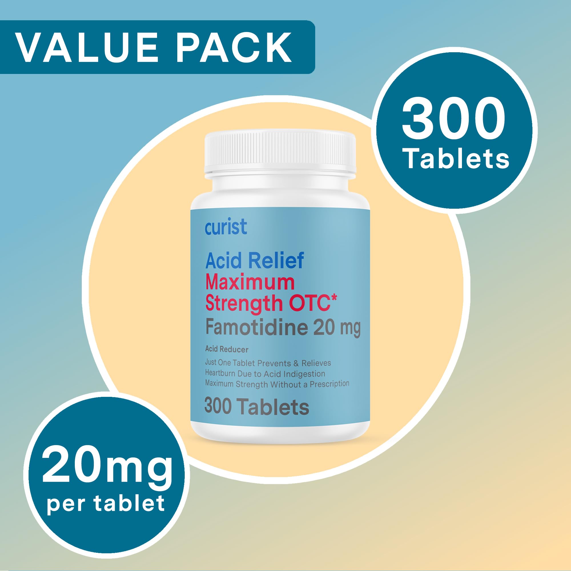 Curist Famotidina 20 mg: tabletas en blister para comodidad