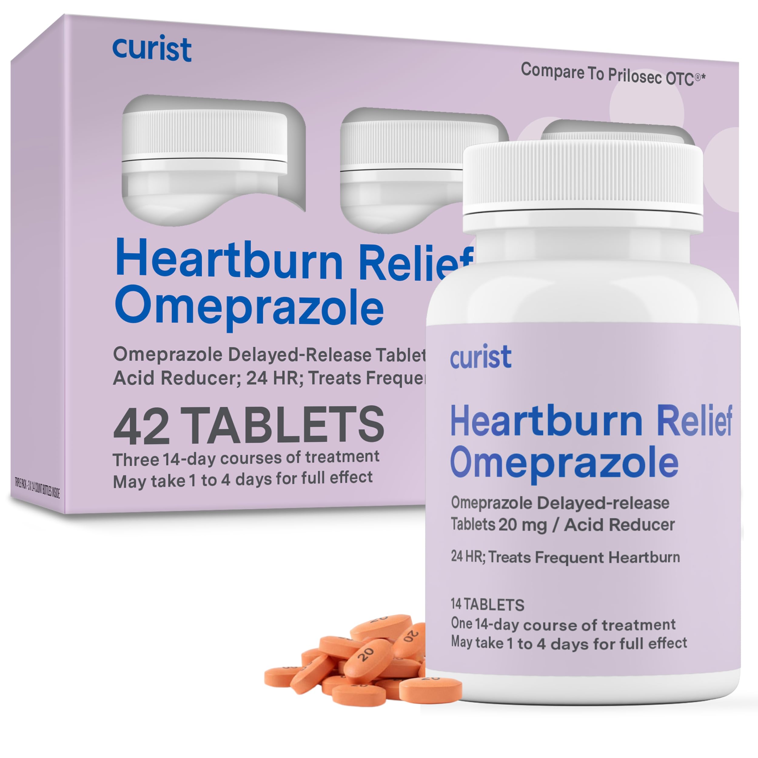 Curist Omeprazol 20 mg: caja de 42 tabletas y liberación retardada