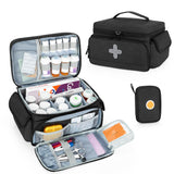 CURMIO bolsa organizadora de medicamentos con espacio amplio para frascos.