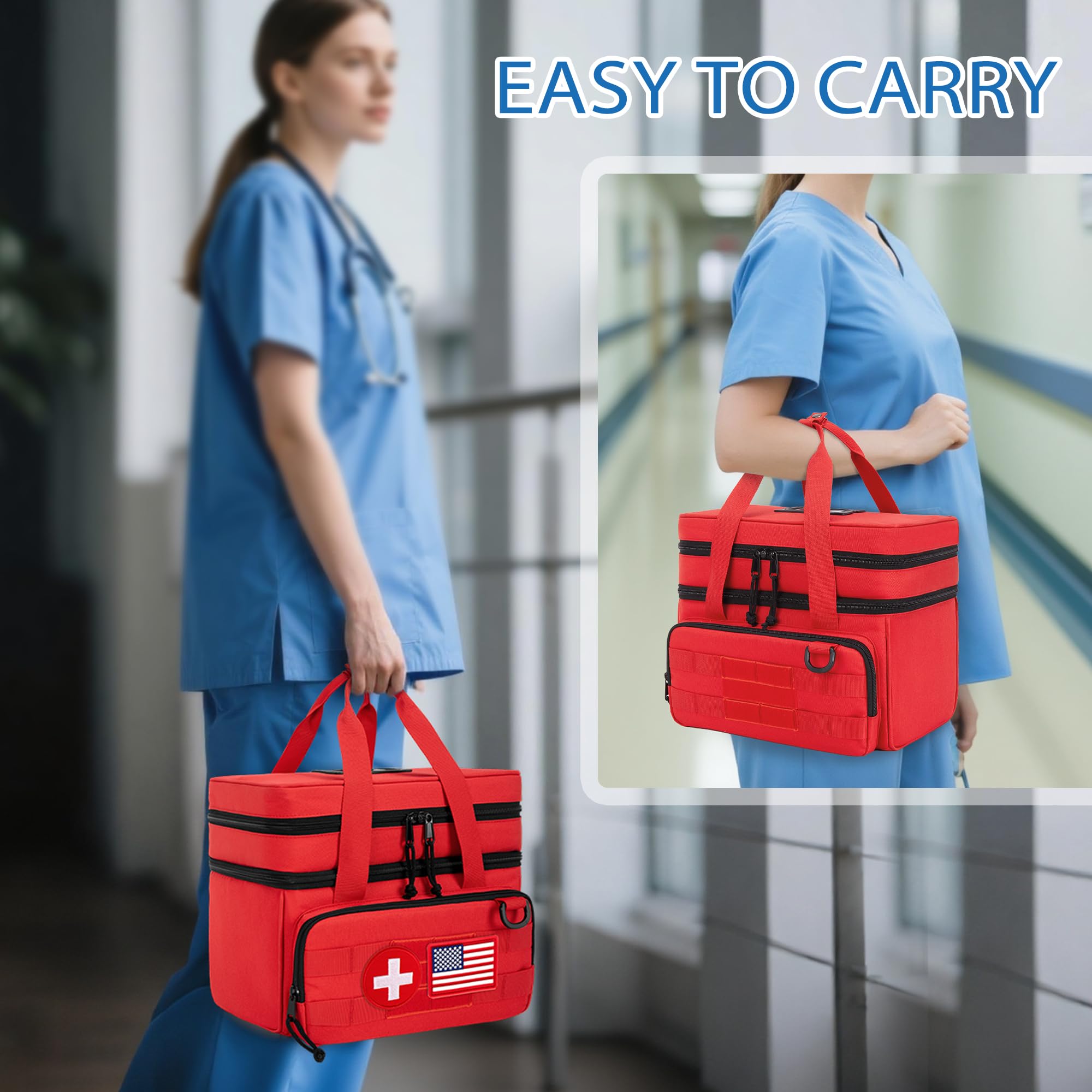 CURMIO bolsa roja duradera para uso diario y viaje