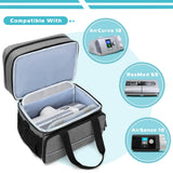 CURMIO Bolsa CPAP, interior organizado con bolsillos de malla para accesorios.