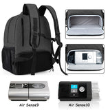 CURMIO CPAP mochila, bolsillo multifuncional para objetos y cables