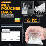 CURRAVAX bolsas transparentes con etiqueta para escribir, ideal para diferenciar medicamentos.
