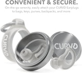Curvd Case Clip: accesorio portátil para sujetar tapones a bolso o llavero.