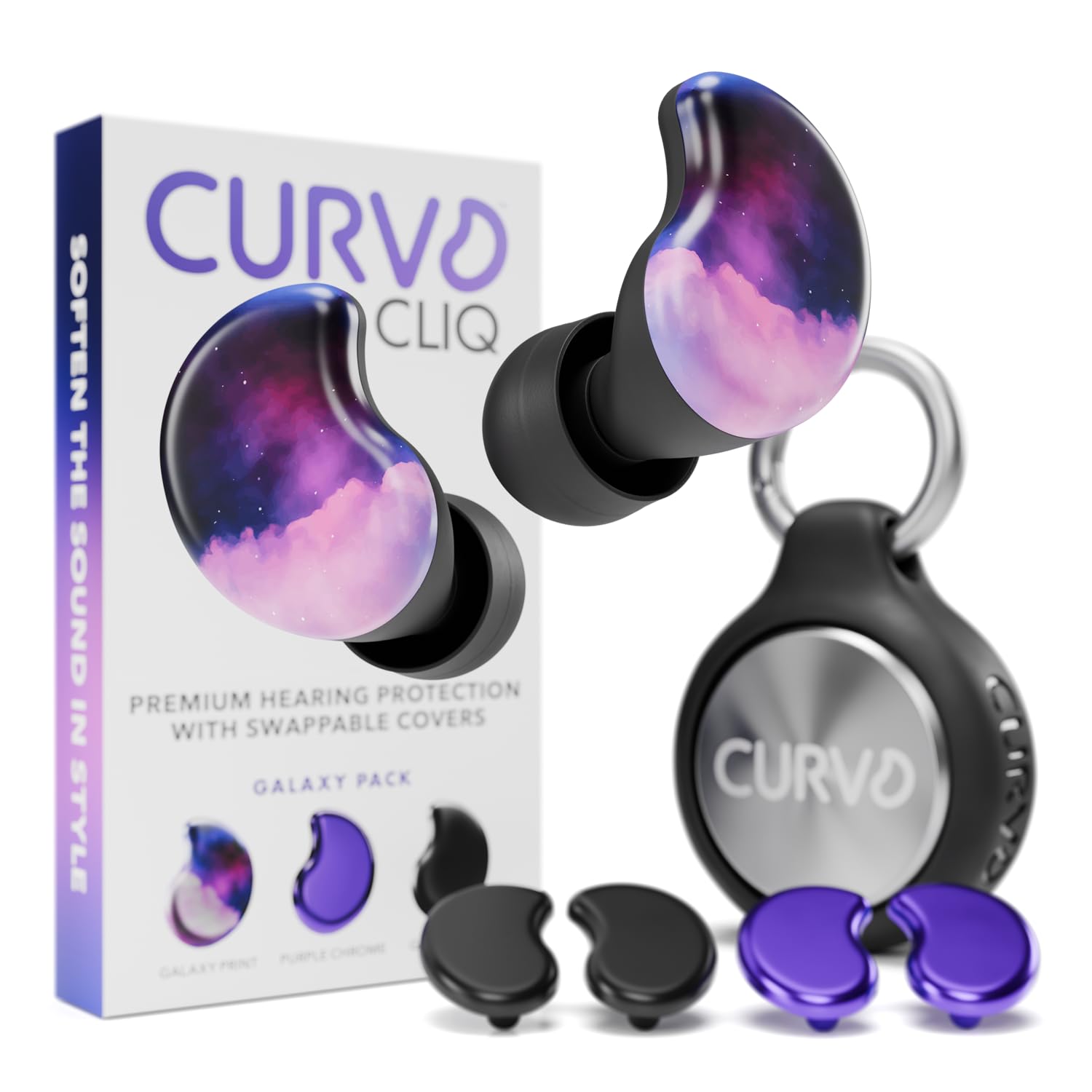 CURVD Cliq, tapas intercambiables para conciertos y protección auditiva.