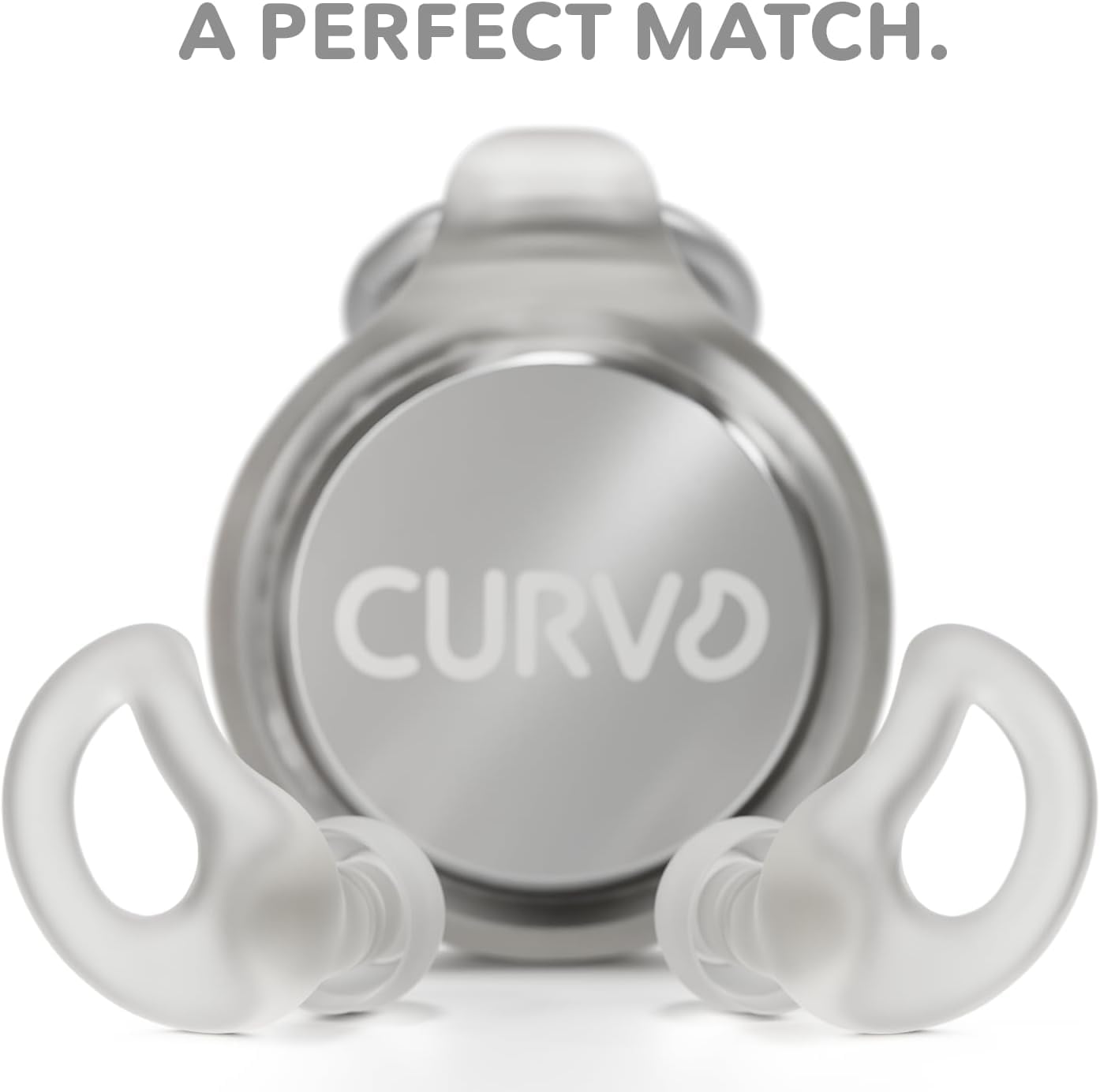 Curvd Earplugs: ergonomía que se adapta a la oreja para uso prolongado sin irritación.