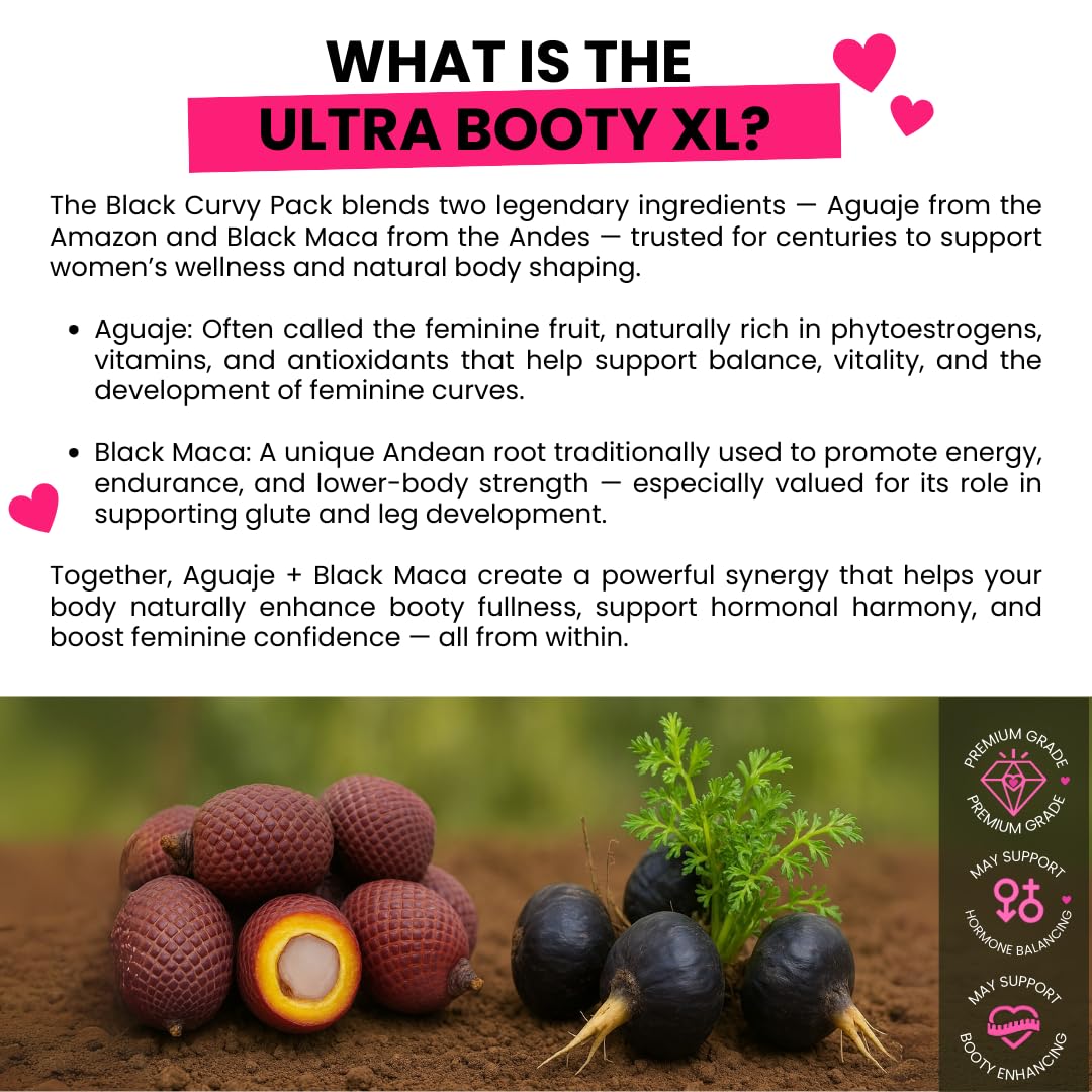 Curvy Fruit Aguaje Maca: polvo natural para realzar glúteos con ingredientes peruanos.