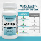 CUREWELL aspirina proteccion estomago: recubierta entérica para menor irritación