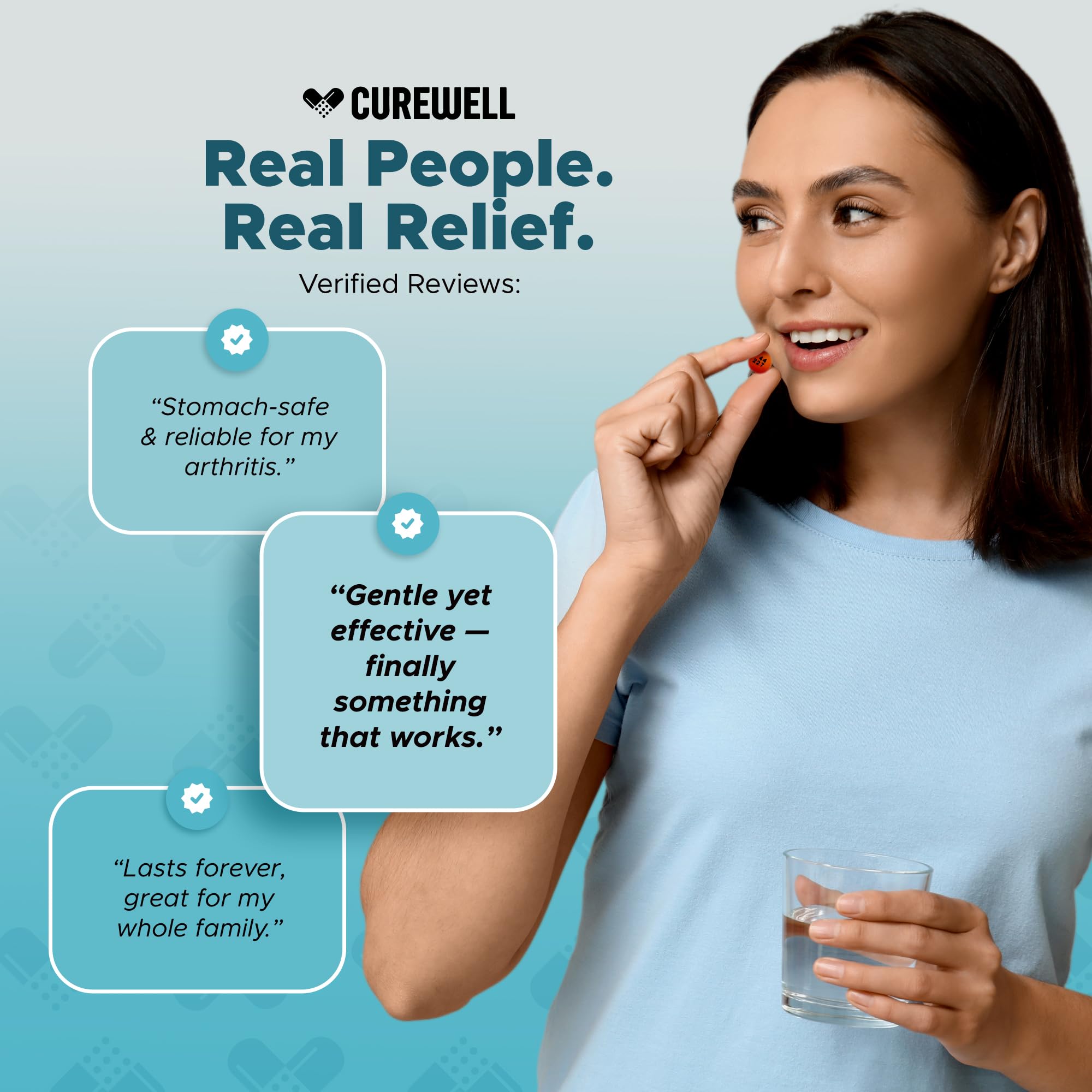 CUREWELL aspirina para múltiples síntomas: alivio posible de fiebre y malestar