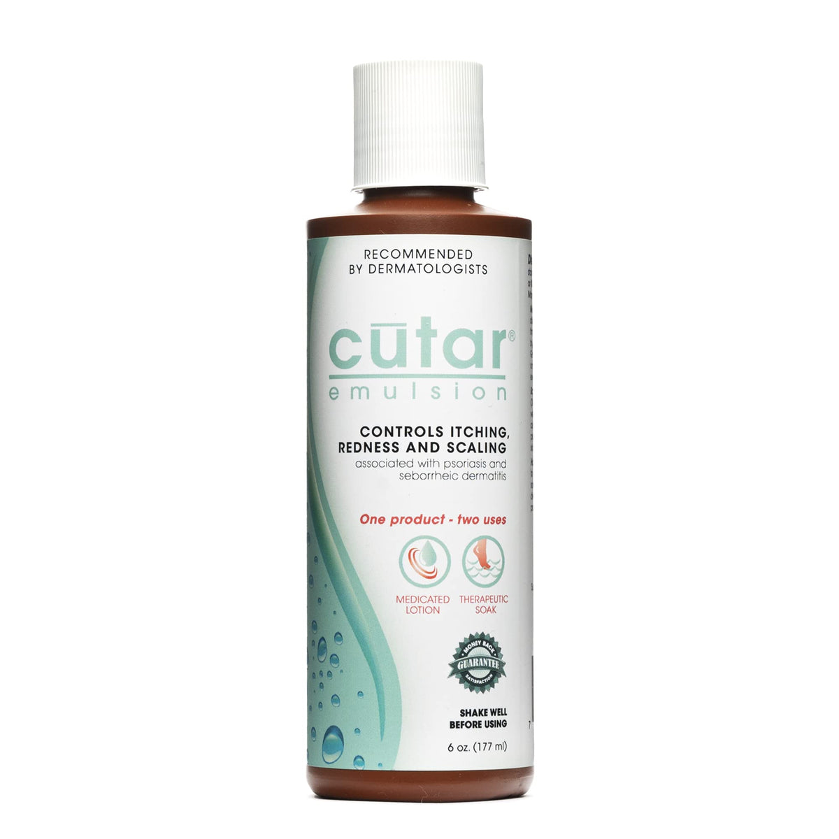 Cutar Emulsión Crema, botella con aplicación suave para alivio de la piel