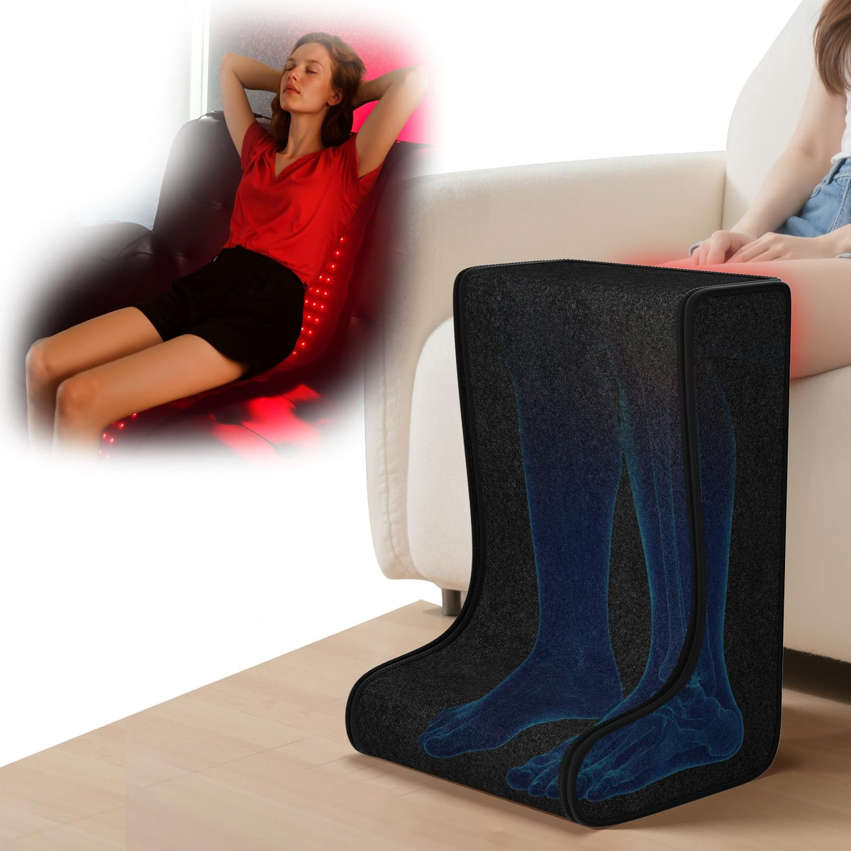 Cutiskrave con diseño ergonómico en forma de pie para terapia en casa.