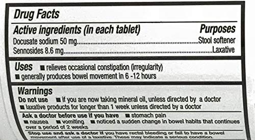CVS Health tabletas suavizantes de heces, dosis visibles, facilitan la regularidad nocturna.