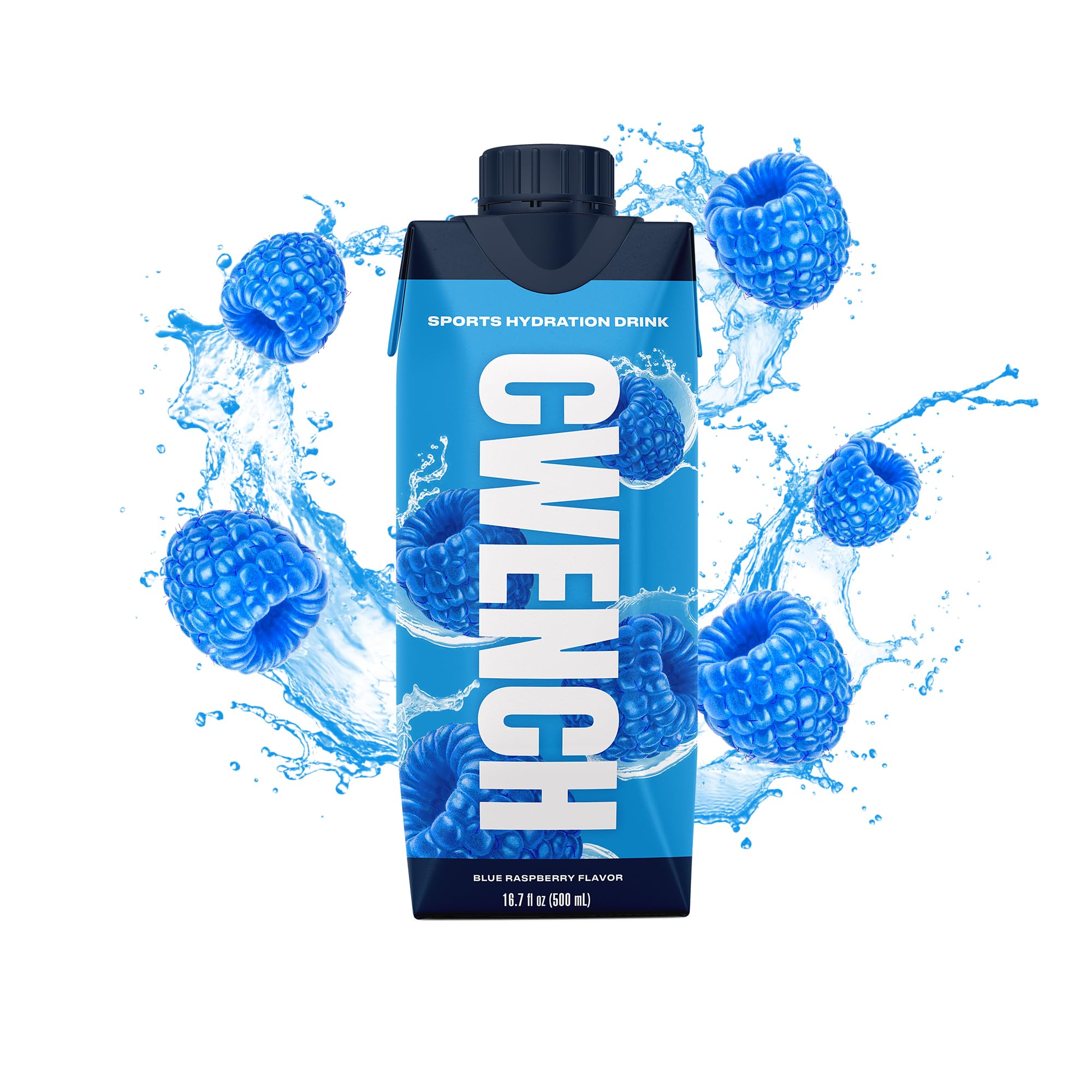 CWENCH HYDRATION etiqueta con seis electrolitos para hidratación estable.