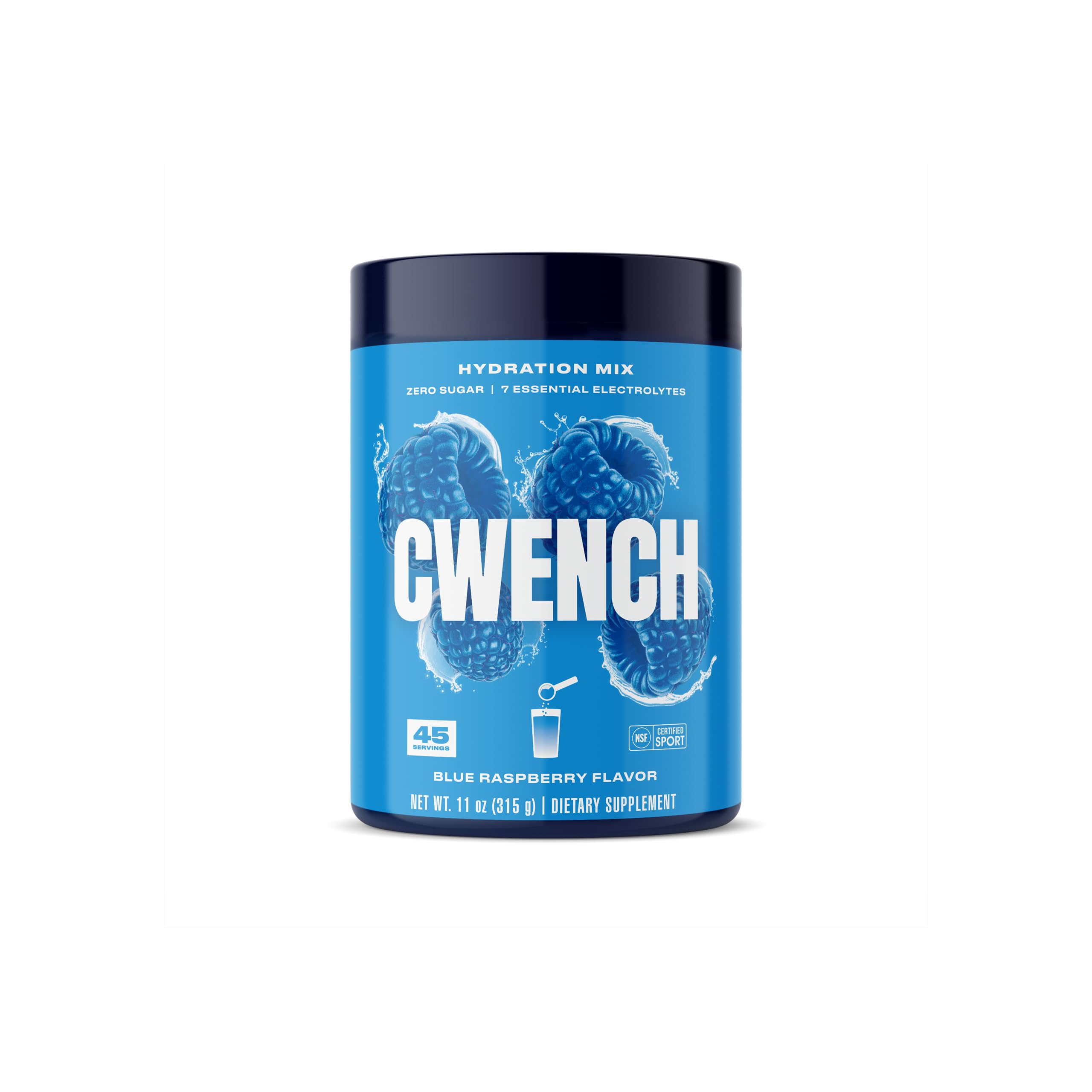 CWENCH Hidratación: mezcla de electrolitos sabor Frambuesa Azul para hidratación rápida