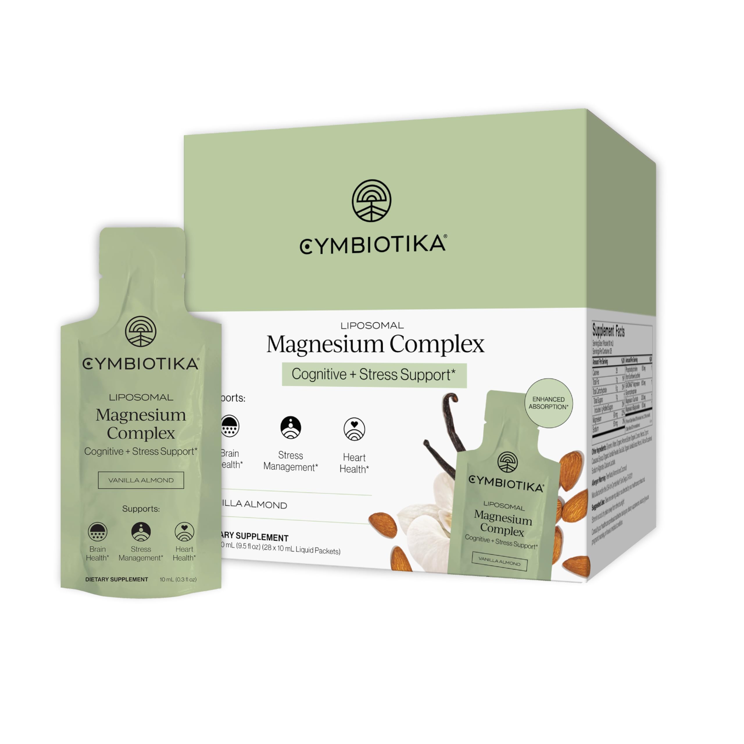 Cymbiotika Magnesio Liposomal 3 en 1: absorción óptima y bienestar general.