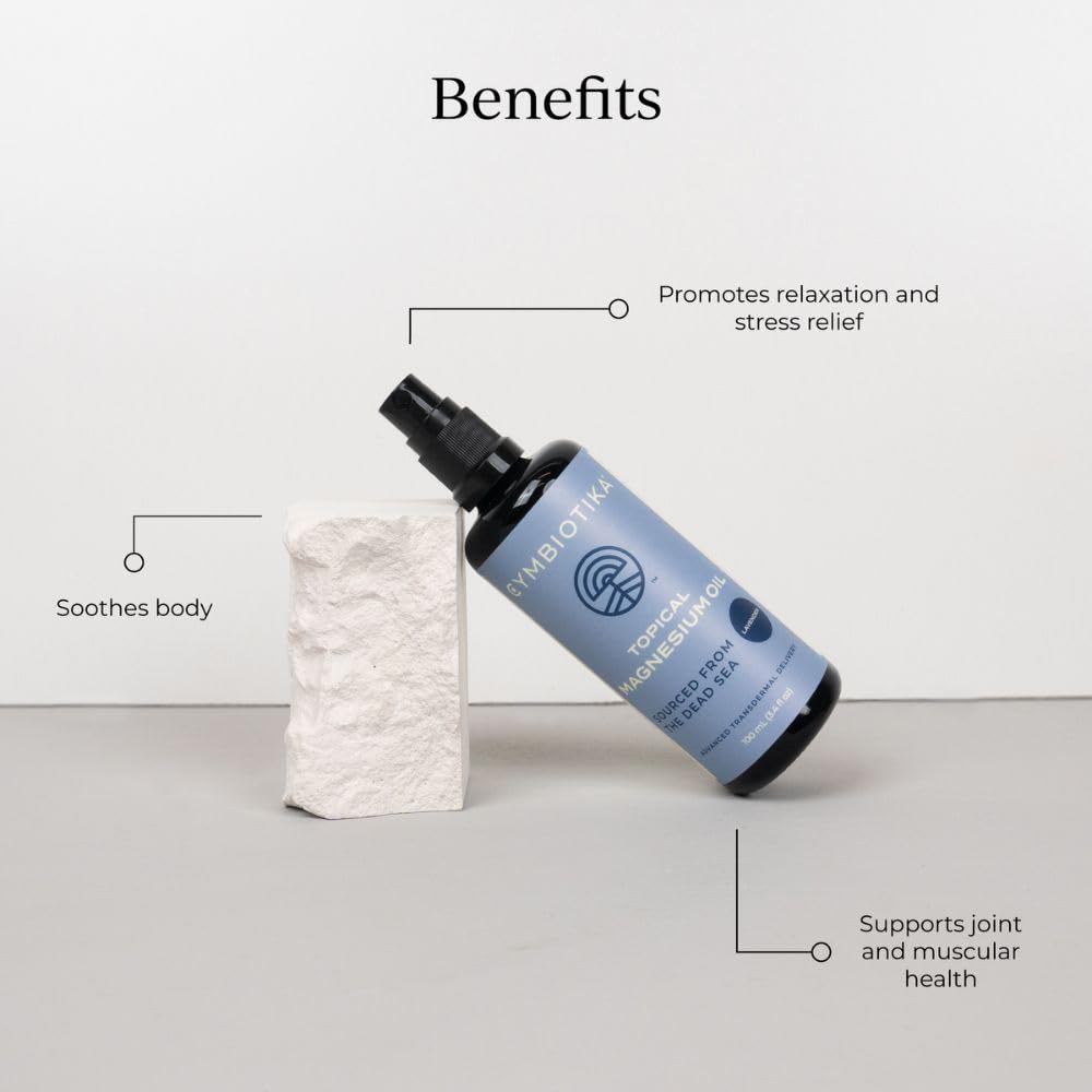 CYMBIOTIKA spray magnesio, aplicación en pecho para relajación muscular