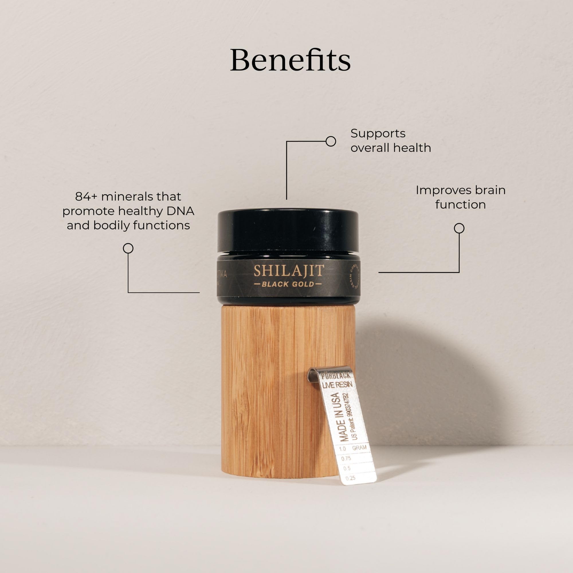 CYMBIOTIKA Resina Shilajit Himalaya 500mg, dosificador: dosis precisa para enfoque diario