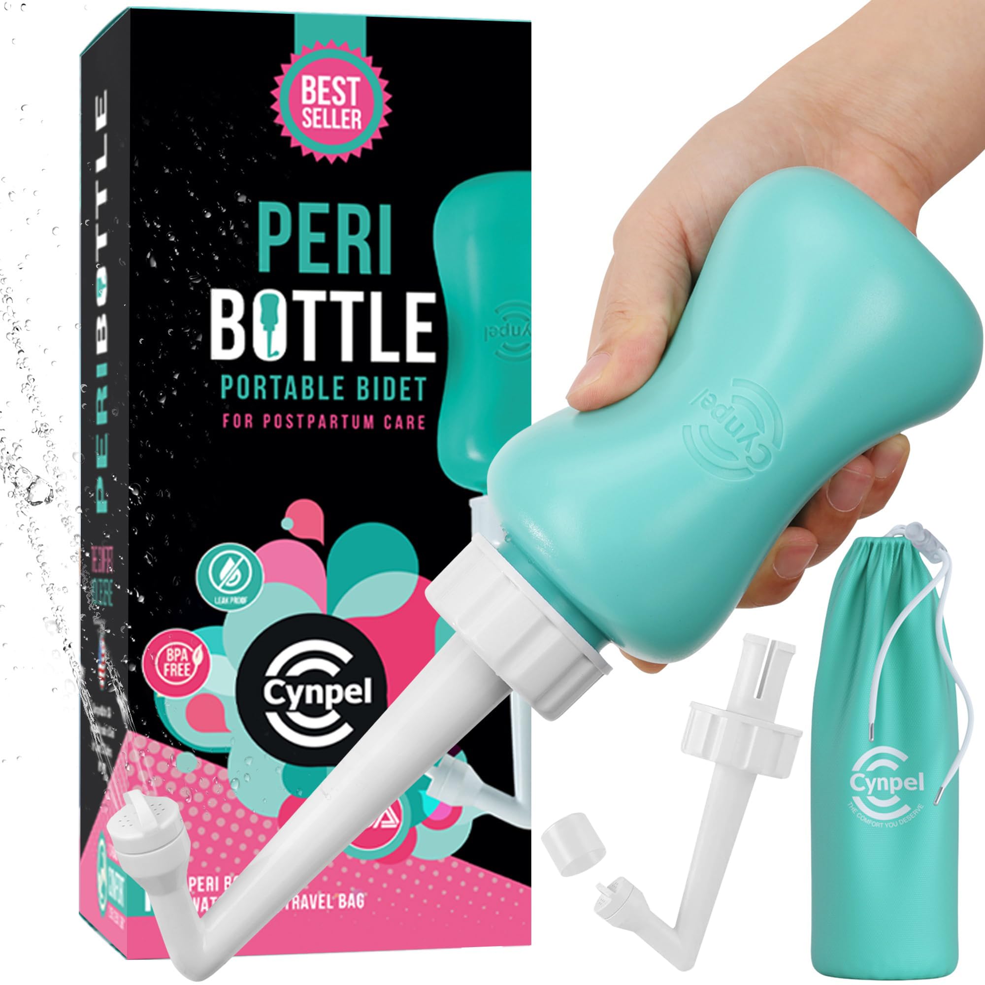 Cynpel botella peri bidet portátil ofrece limpieza suave y refrescante en cualquier lugar.